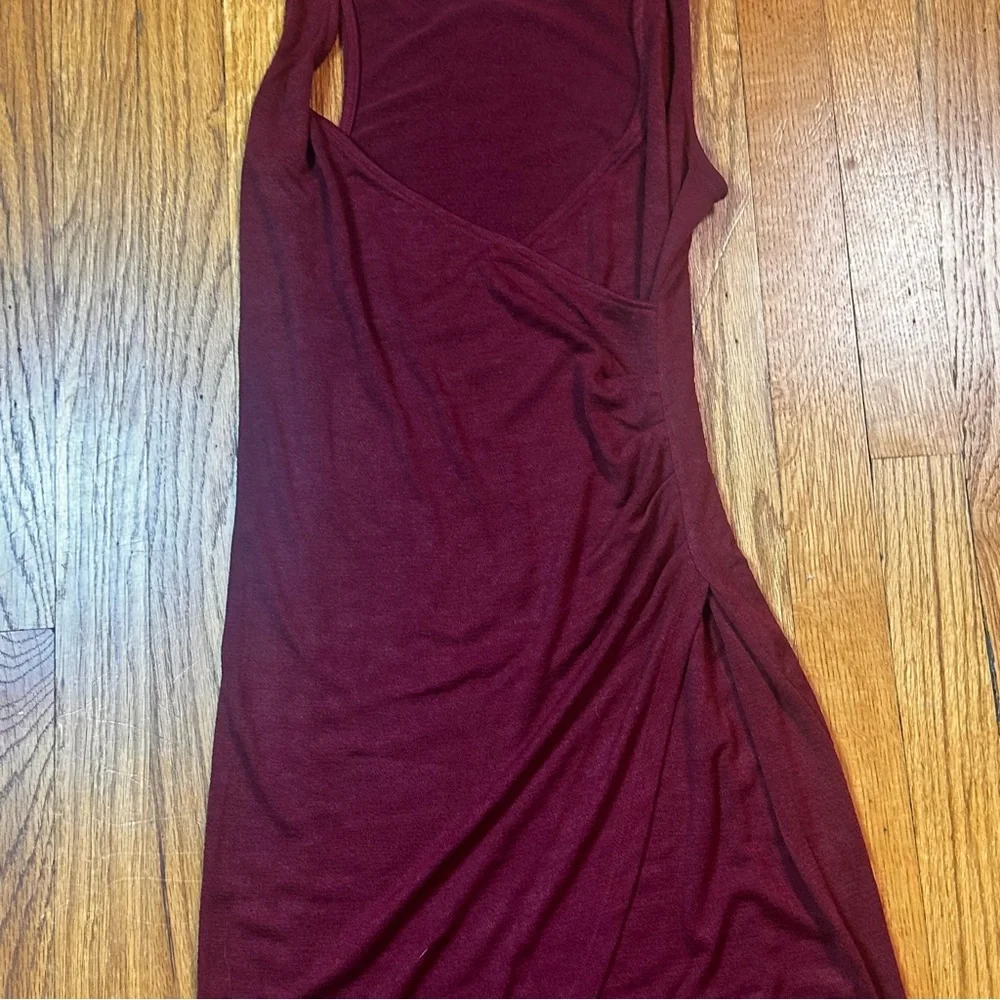 Leith Ruched Bodycon Dress Size XS Sleeveless Casual Party Cocktail Hi Low - Picture 5 of 7